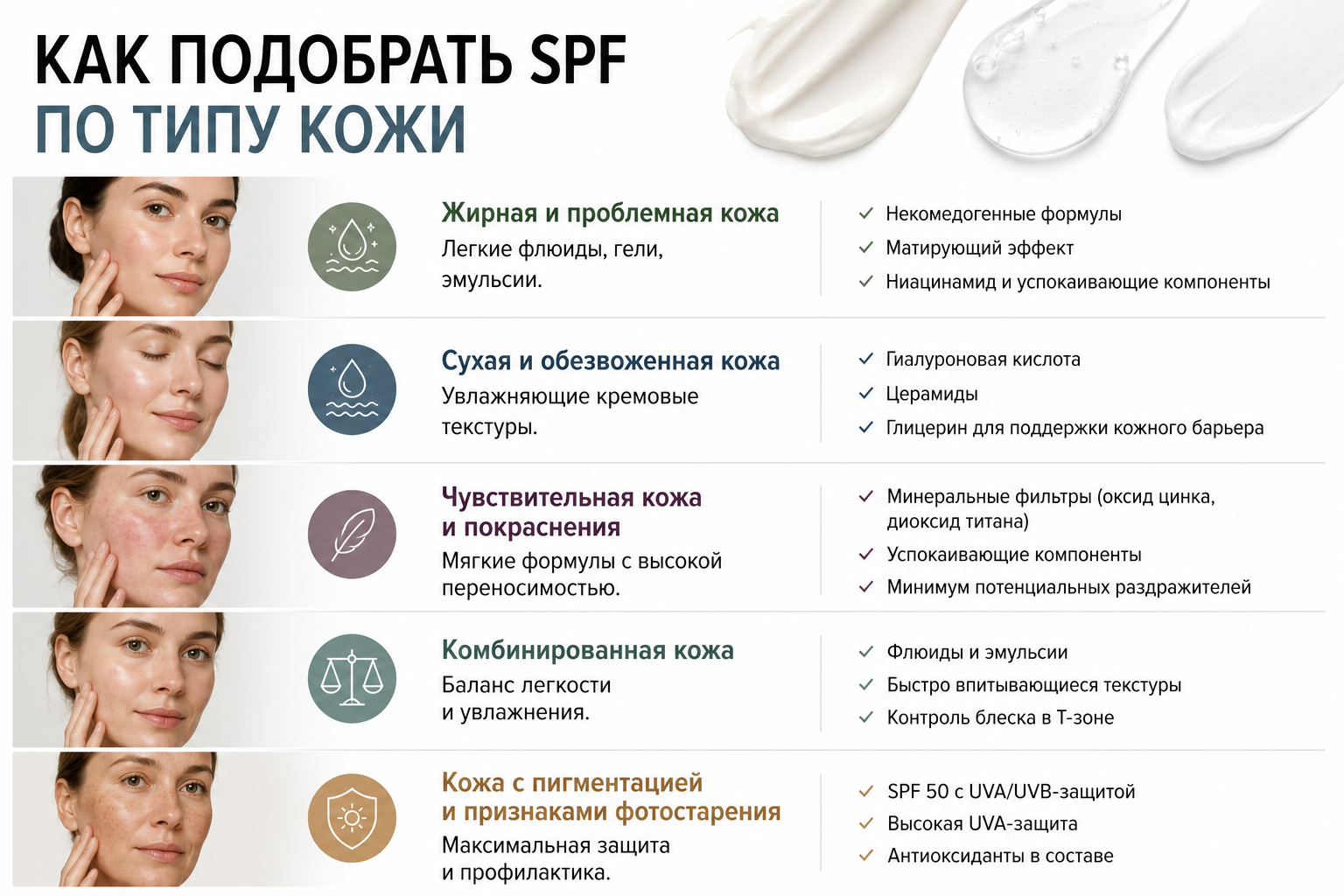 Как правильно выбрать SPF для лица: виды солнцезащитных средств и советы эксперта