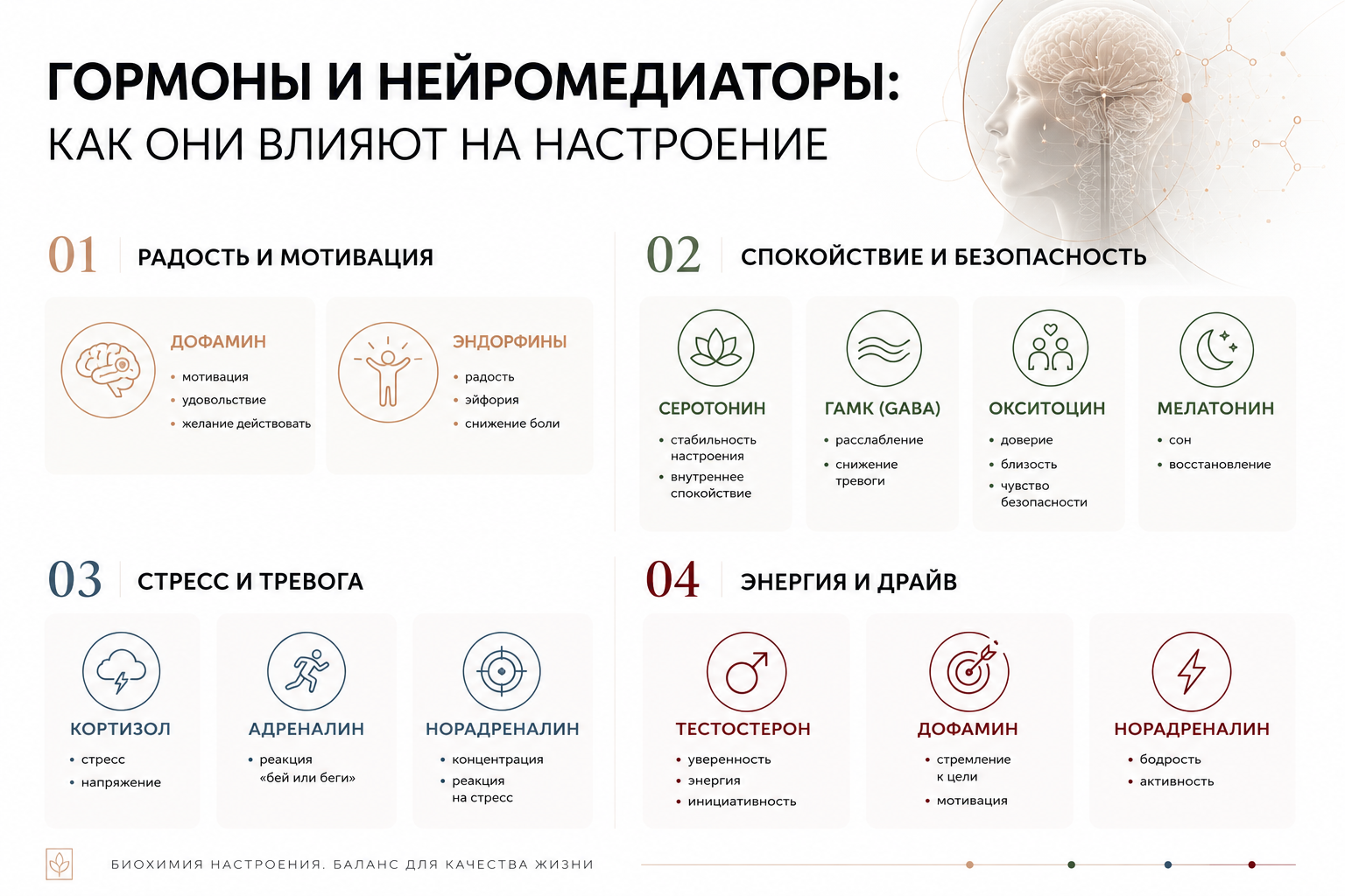 «Формула счастья»: гормоны и нейромедиаторы, которые управляют настроением